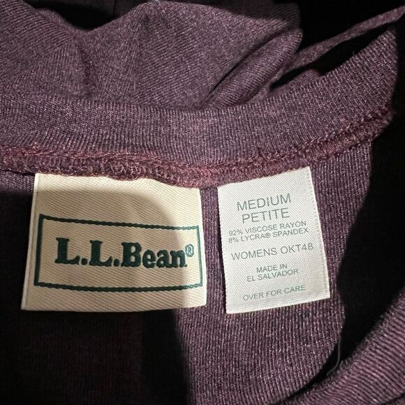 L.L. Bean deep purple v neck midi dress - Picture 3 of 9